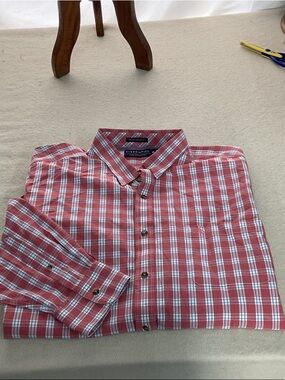 Club Room Red Plaid Long-Sleeve Button-Down Shirt